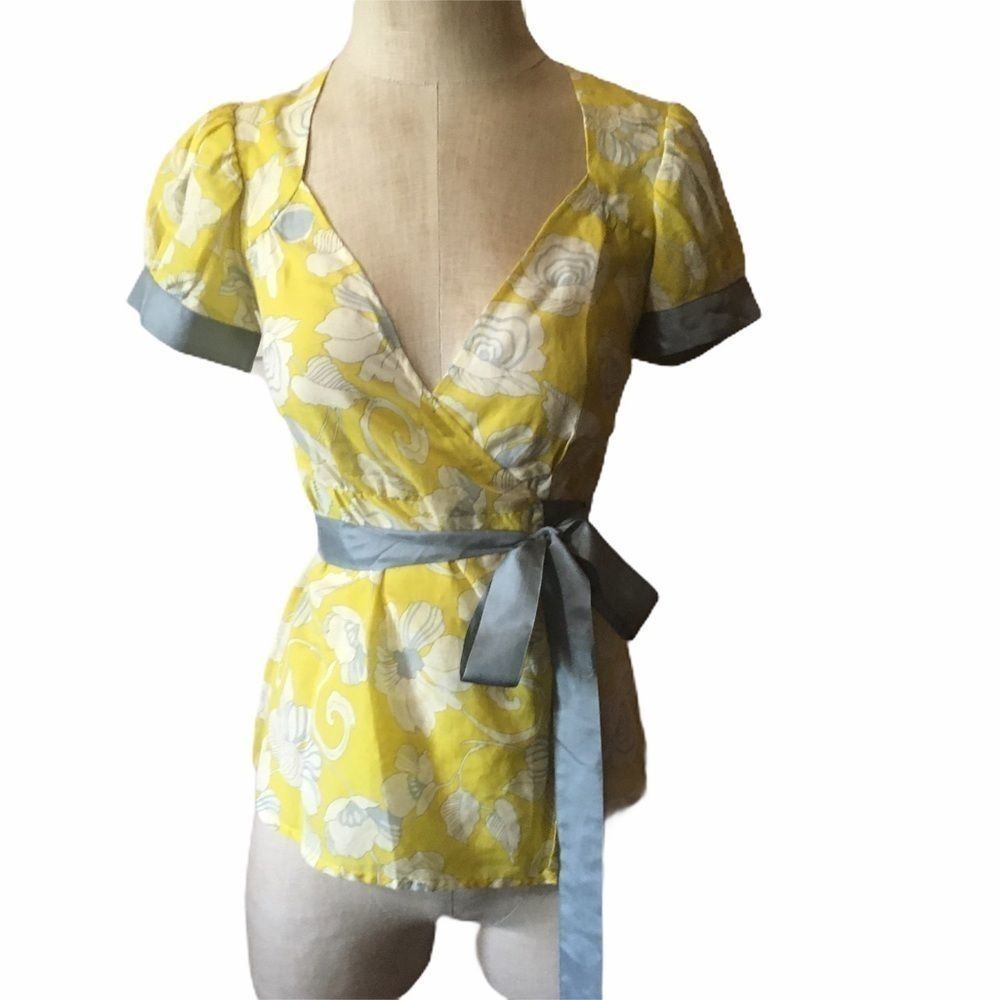 Anthropologie By Odille Lambeth Palace Wrap Blouse